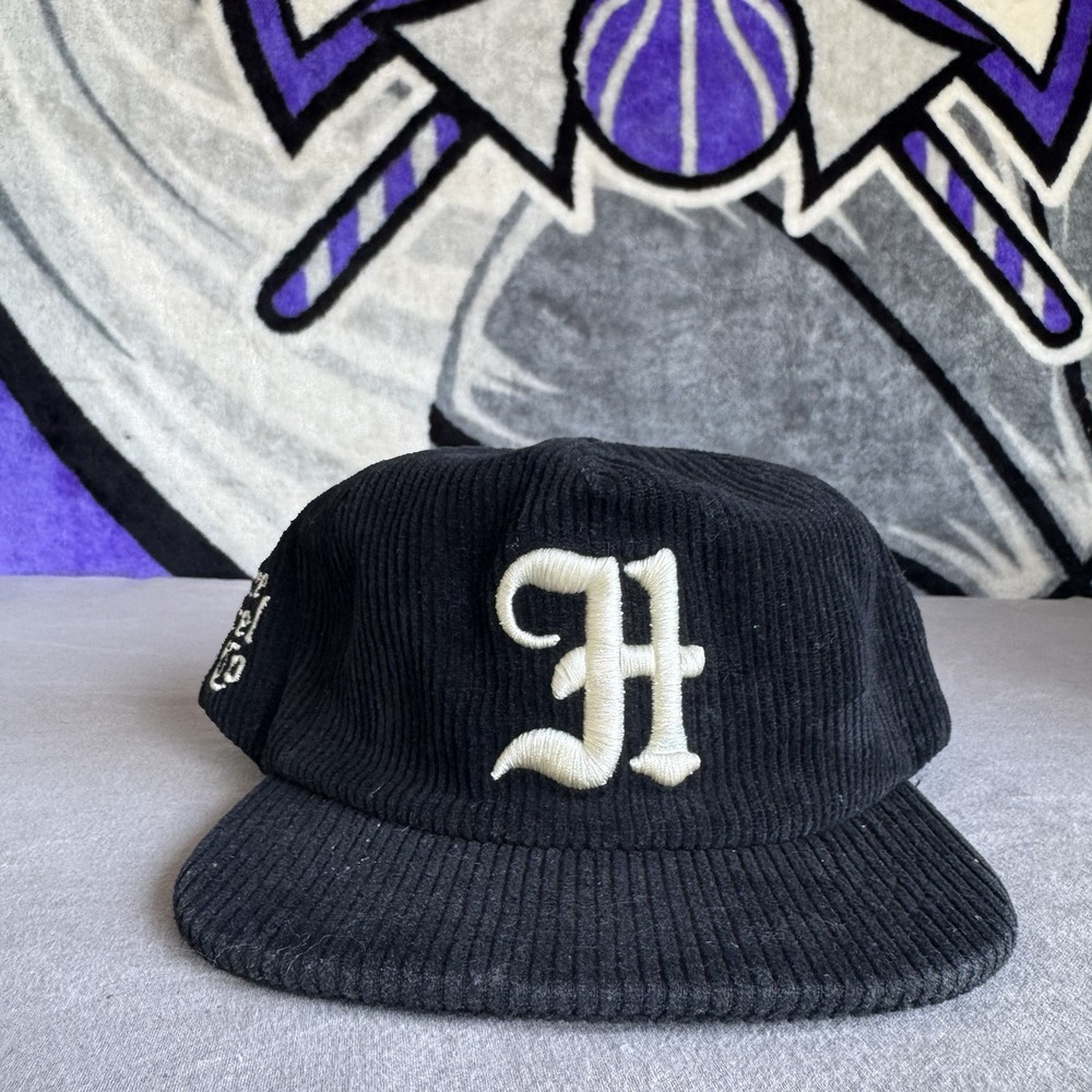 Hume "H" Logo Black Corduroy Hat Snapback
